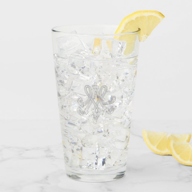 Marie Antoinette – Monogramm – Royal Monogram Glaskopp (Bakside Is)