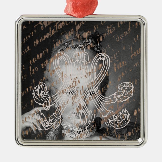 Marie Antoinette – Monogramm – Royal Monogram Julgransprydnad Metall (Framsidan)