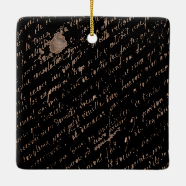 Marie Antoinette - Monogramm - Royalet Monogram Julgransprydnad Keramik (Baksida)