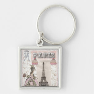 Marie Antoinette muffins Keychain Fyrkantig Silverfärgad Nyckelring