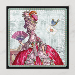 Marie Antoinette och Bluebird Inbjudningar