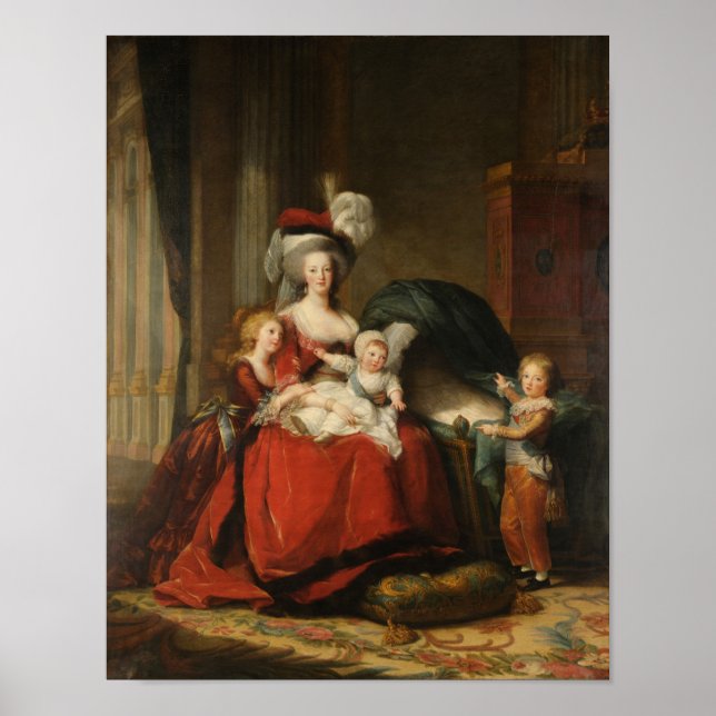 Marie Antoinette och Children Le Brun Fine Art Poster (Framsidan)
