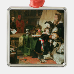 Marie Antoinette och henne barn Julgransprydnad Metall