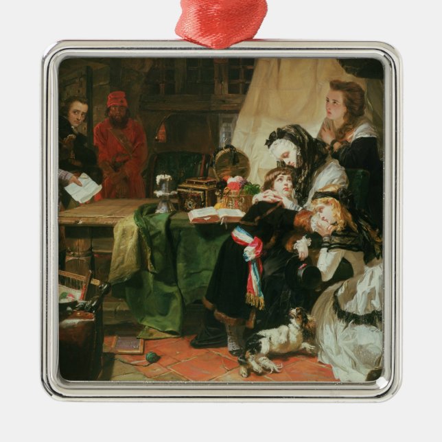 Marie Antoinette och henne barn Julgransprydnad Metall (Framsidan)