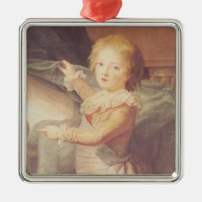 Marie-Antoinette och henne barn Julgransprydnad Metall (Framsidan)