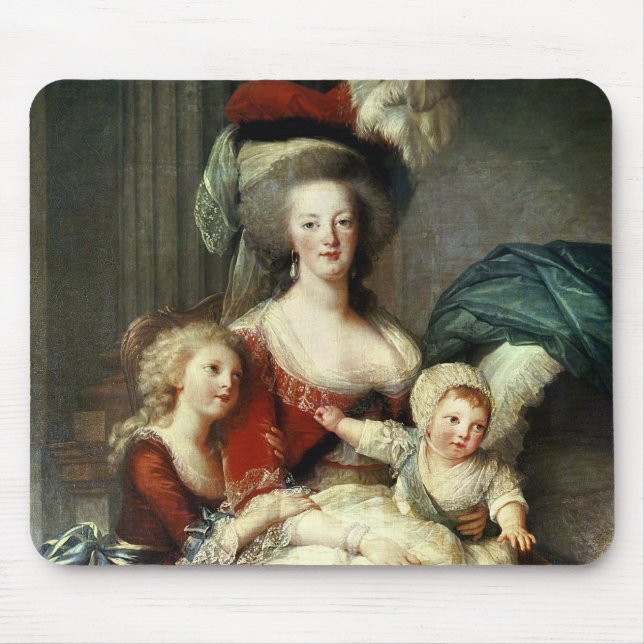 Marie-Antoinette och henne fyra barn, 1787 Musmatta (Framsidan)