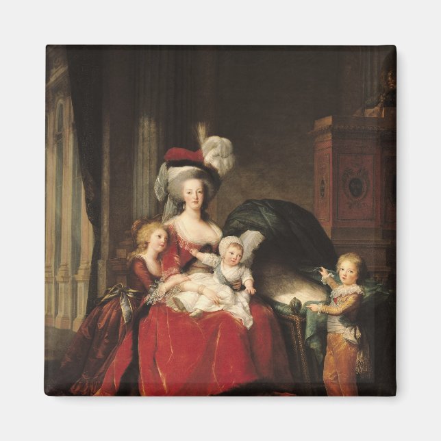 Marie-Antoinette och hennes barn, 1787 Magnet (Framsidan)