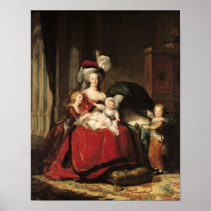 Marie-Antoinette och hennes barn, 1787 Poster