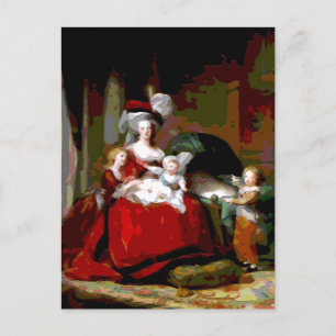 Marie Antoinette och hennes Barn ~ Postcard Vykort