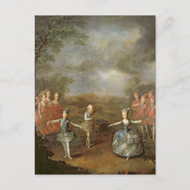 Marie Antoinette och hennes systrar Vykort (Framsida)
