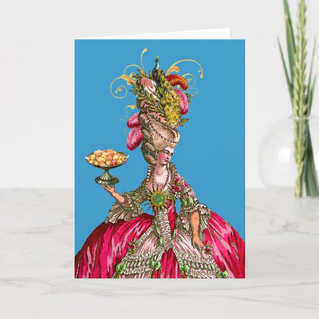 Marie Antoinette och Peacock Kort (Framsida)