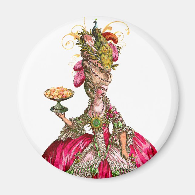 Marie Antoinette och Peacock Magnet (Framsidan)