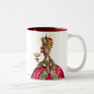 Marie Antoinette och Peacock Två-Tonad Mugg
