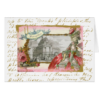 Marie Antoinette på chateauen Versailles Hälsningskort