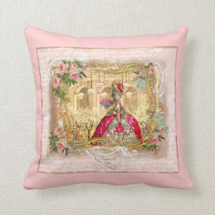 Marie Antoinette på Versailles i rosa Kudde