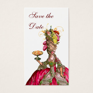 Marie Antoinette-påk och tårta Visitkort