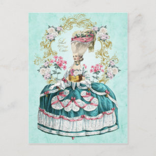 Marie Antoinette,Paris,ro mynt-grönt,vykort Vykort