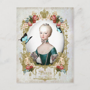 Marie Antoinette,Paris,shabby,porträtt,ro Vykort