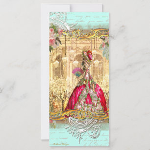 Marie Antoinette Party Versailles Fransk Rack Card