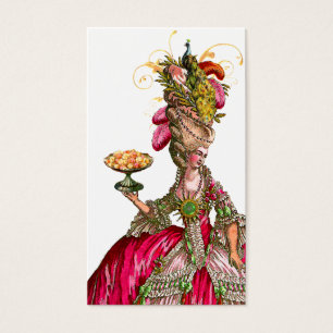 Marie Antoinette Peacock Place Card/Business Visitkort