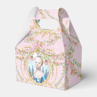Marie Antoinette pink rose frame favor box Presentaskar