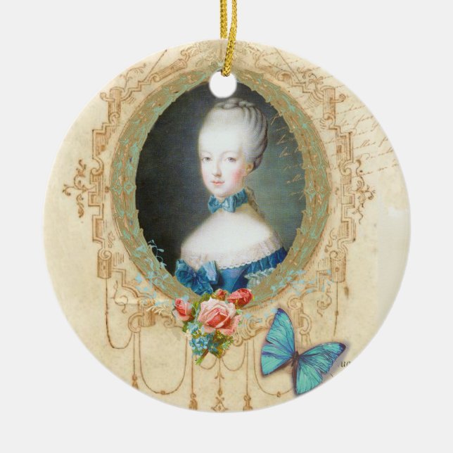 Marie Antoinette Porträtt jul Ornamet Julgransprydnad Keramik (Framsidan)
