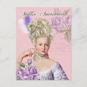 Marie Antoinette Porträtt Postcd i lavender Vykort