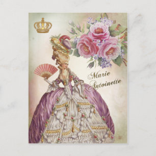 Marie Antoinette Porträtt vykort vintage ro