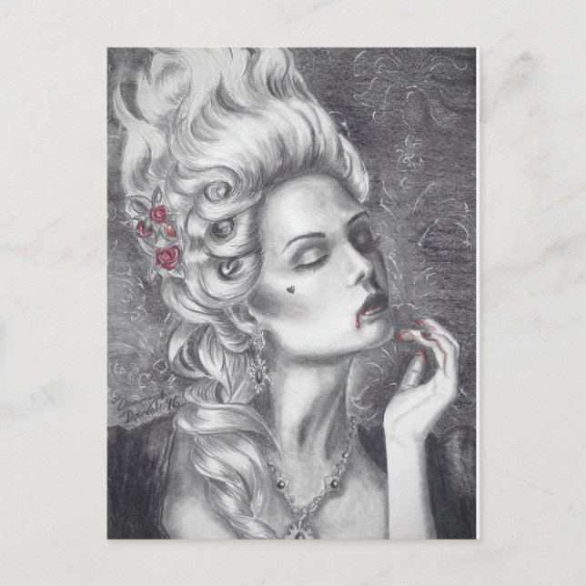 Marie Antoinette Postcard Vampire Postcard Vykort (Framsida)