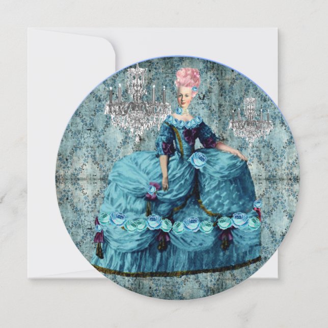 Marie Antoinette Queen of Versailles Blue Kort (Framsida)