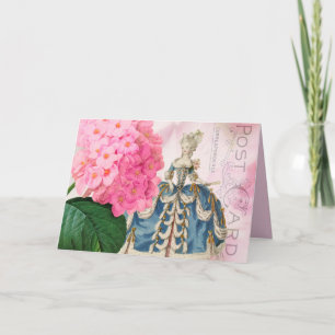 Marie Antoinette Redoute Flowers Greeting Card Kort