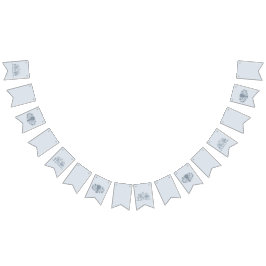 Marie Antoinette Rococo Dusty Blue Bröllop Vimplar