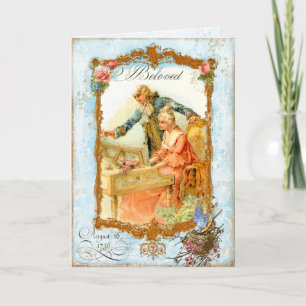 Marie Antoinette Romantic Couple Card Kort