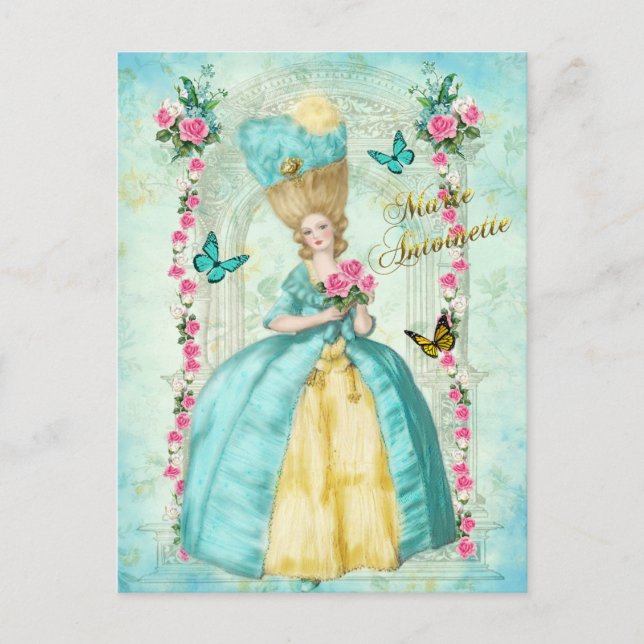 Marie Antoinette Romantic Mint Dream Postcard Vykort (Framsida)