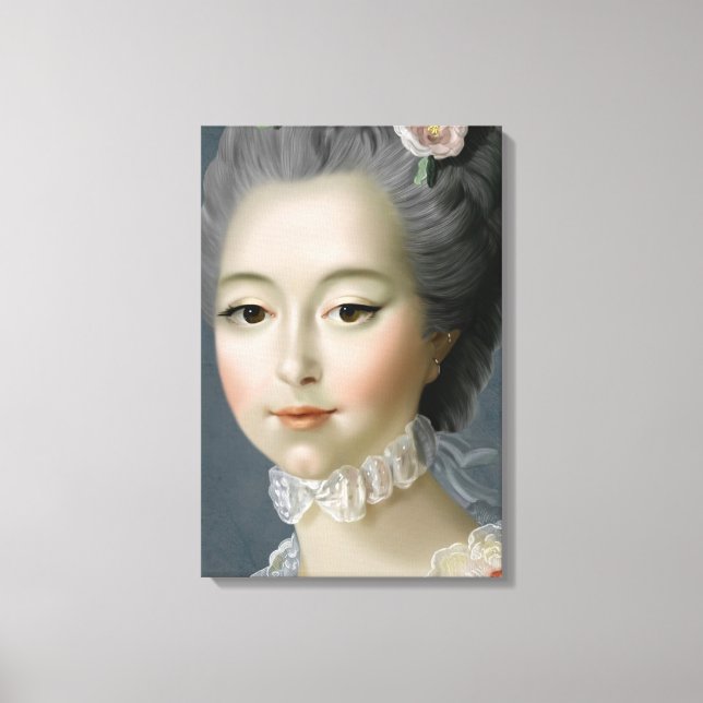 Marie Antoinette – Romantic Rococo Portrait  Canvastryck (Framsida)