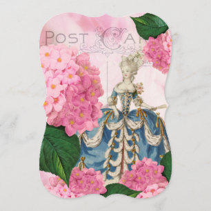 Marie Antoinette Rosa Hydrangea-Anpassningsbar-inb Inbjudningar