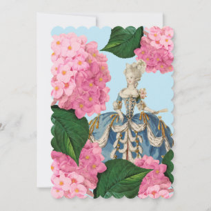 Marie Antoinette Rosa Hydrangea-Anpassningsbar-inb Inbjudningar