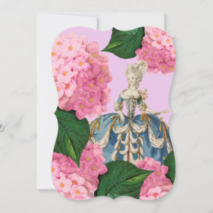 Marie Antoinette Rosa Hydrangea-Anpassningsbar-inb Inbjudningar