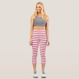 Marie Antoinette Rosa Rand Capri Leggings