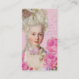 Marie Antoinette rosa rosa visitkortar Visitkort