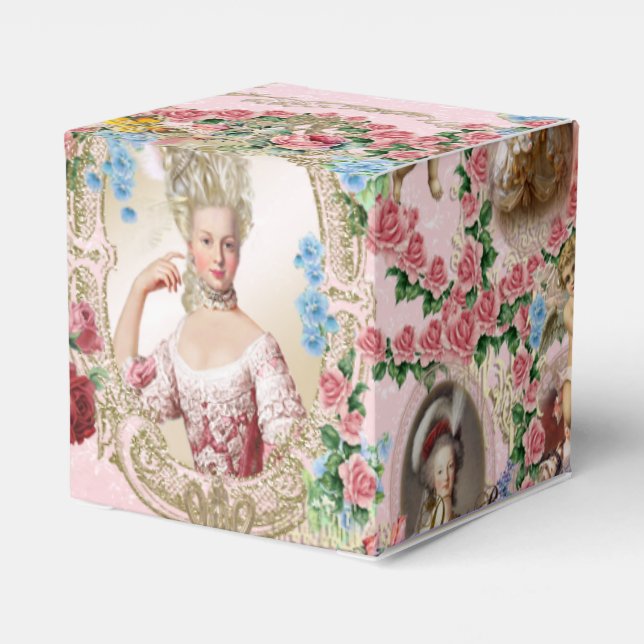 Marie Antoinette  Rose of Versailles Favor Box sq Presentaskar (Baksidan Sidan)