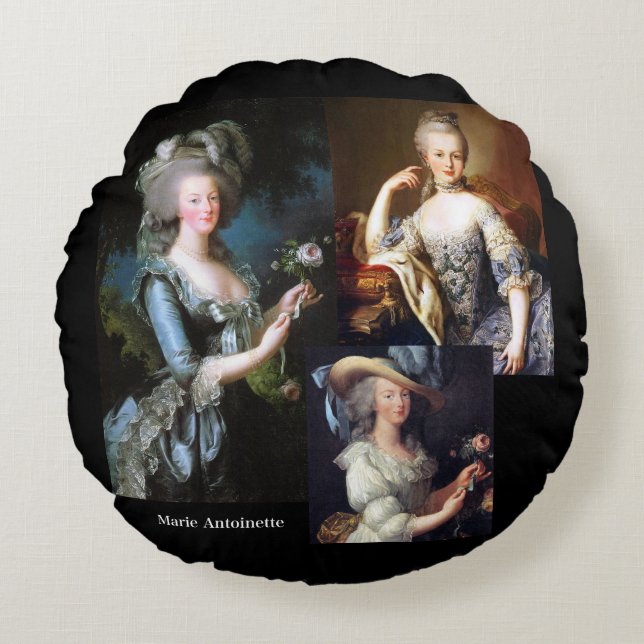 Marie Antoinette Rund Kudde (Framsidan)