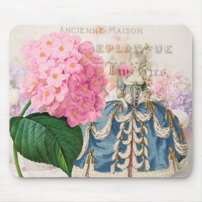 Marie Antoinette Shabby Mousepad Musmatta (Framsidan)