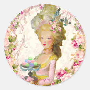 Marie Antoinette Springtime Pastille Macaron Sälar Runt Klistermärke