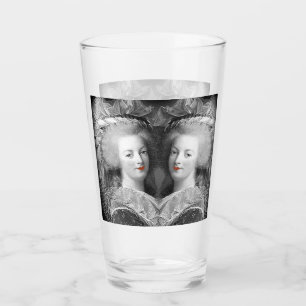 Marie Antoinette svartvit kollage Glaskopp