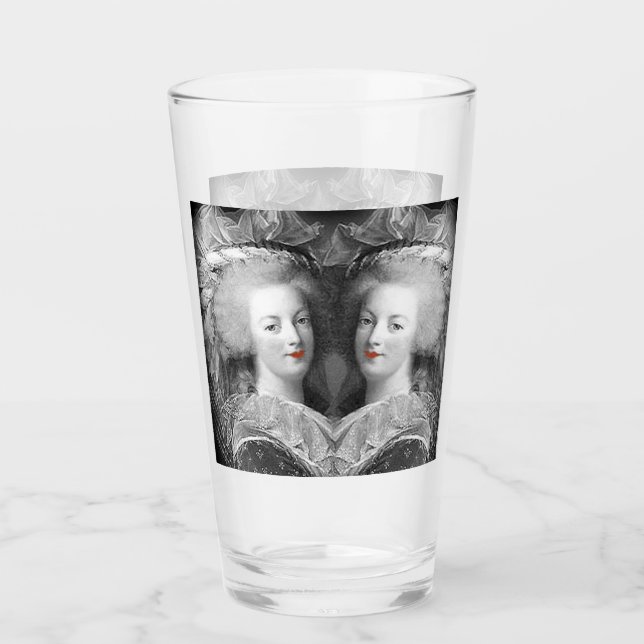 Marie Antoinette svartvit kollage Glaskopp (Framsida)