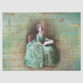 Marie Antoinette Teal Tissue Paper