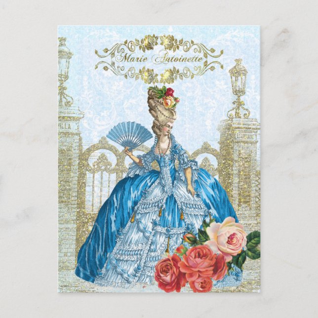 Marie Antoinette Versailles Blue-vykort Vykort (Framsida)