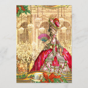 Marie Antoinette Versailles jul Tea Party Inbjudningar