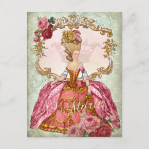 Marie Antoinette Verseilles Queen Postcard Vykort